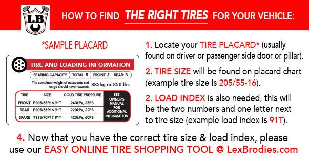 Lex Brodies Find the Right Tires