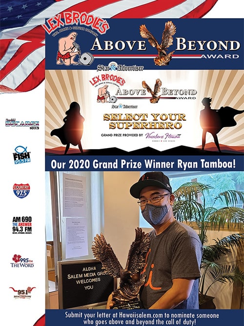 RECENT LEX BRODIES ABOVE & BEYOND WINNERS